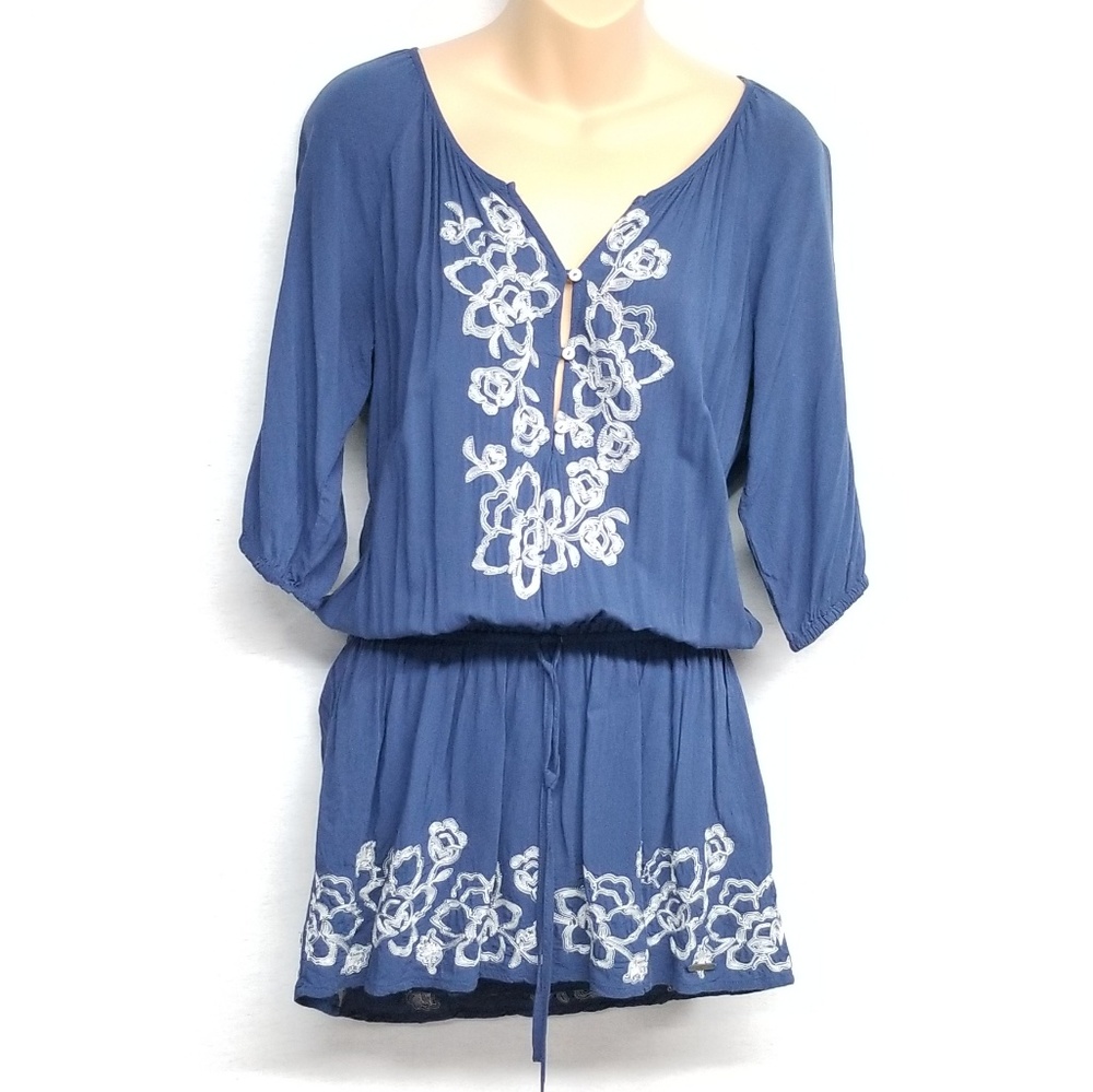 Abercrombie & Fitch Blue Embroidered Tunic - P2 - Picture 1 of 7